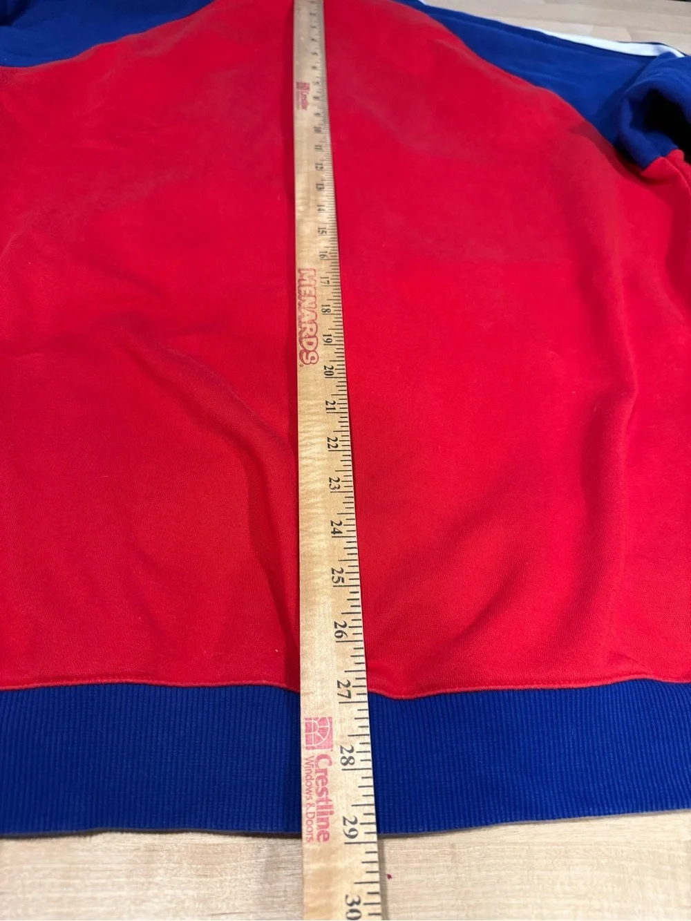 adidas FC Bayern Munchen Red Blue Bomber Track Jacket Three Stripes Men Size XL